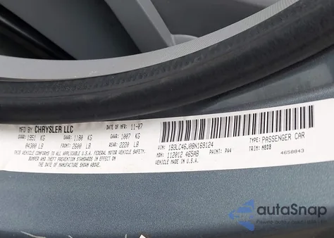 2008 Dodge Avenger Se z USA, uszkodzony, nr VIN 1B3LC46J08N169124